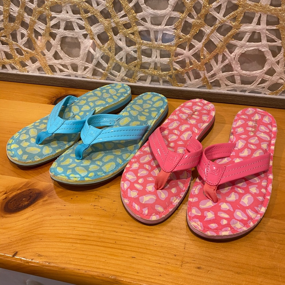 Sperry Flip Flop Sandals Size 9 Lot Top Sider.